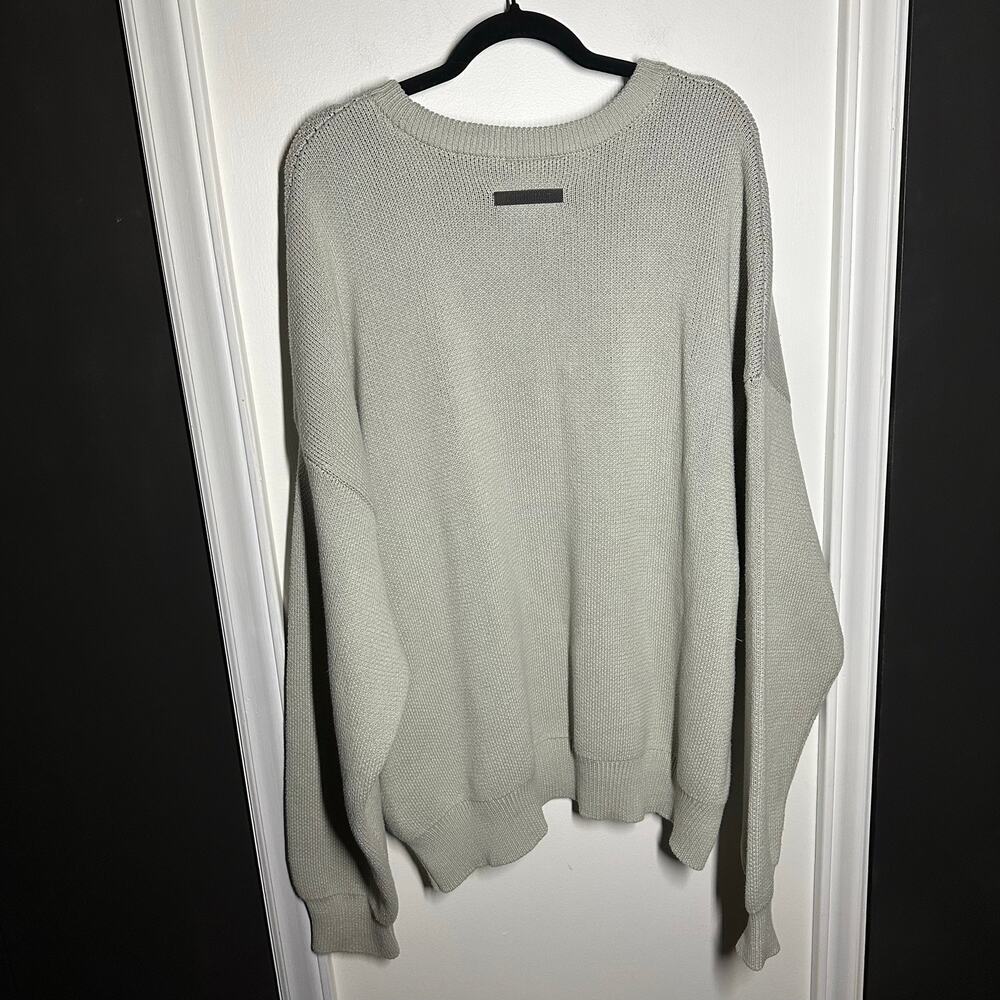 Fear of God Essentials Men's FW21 Knit Pullover Sweater Green Concrete Size XXL - Picture 7 of 16